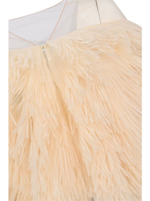 Giacca in tulle e organza con frange Elisabetta Franchi | IR22J62E2193